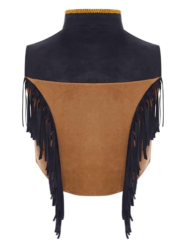 Western Style Sleeveless Vest for Kids Girls Boys Cowgirl Cowboy Waistcoat Top2