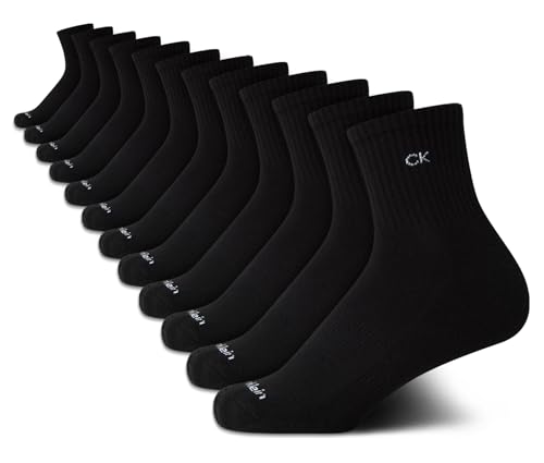 Image of Calvin Klein Womens 12 Pack Terry Cushioned High Quarter Socks