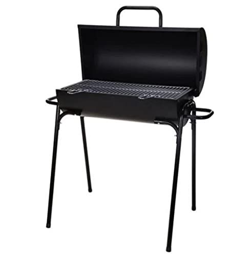 Barbacoa Con Ruedas De Acero Negro 60 X 30 X 70 Cm