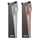 Refillable Butane Lighter - 2 Pack Adjustable Soft Flame Portable Lighter Metal Cover Cool Pocket Lighter Reusable Retro Lighter Gift for Men and Women (Fuel Not Included)