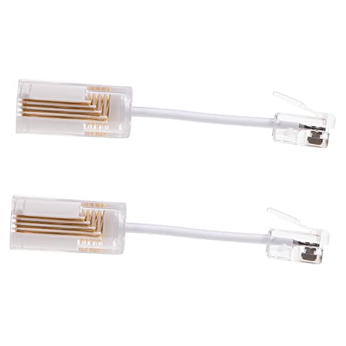 Démêloir de cordon Vaguelly rotatif 360 pour téléphone fixe RJ11 en lot de 2 pièces