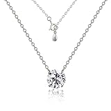 💎 Tonne d'étincelles 💎 : couleur D/clarté FL/excellente coupe Cupidon huit cœurs et huit flèches. Ce simple collier avec pendentif solitaire peut montrer son éclat éblouissant en s'appuyant sur son diamant synthétique de qualité supérieure de Raneecoco Jewelry.