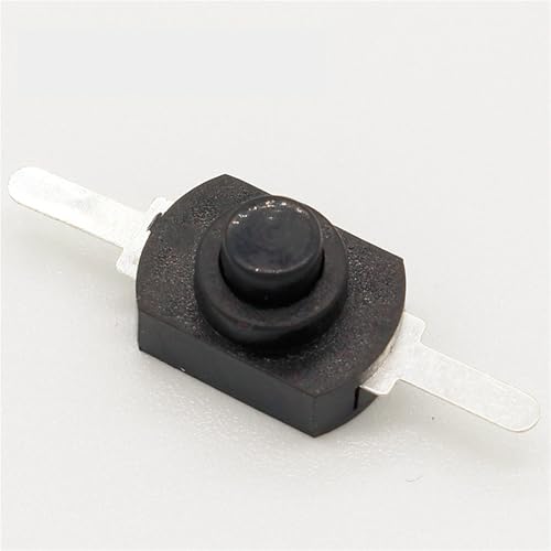 Interrupteur à bouton-poussoir noir avec contact franc DC 30V 1A mini bouton