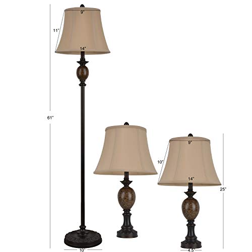 Decor Therapy Mae Table And Floor Lamp Set, Huntington Bronze With Light Marble #TOP7
