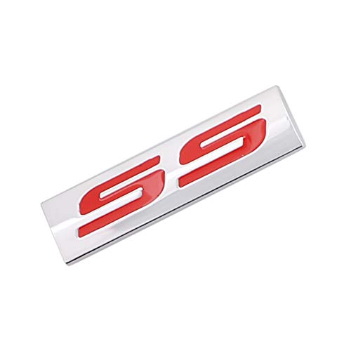 1Pc Metal Ss Emblem Fit For Gm Chevrolet Camaro Fender Trunk Sticker Decoration (Silver-Red) #TOP3