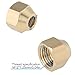 Micro Traders 4pcs 6MM M12x1.25 Thread Brass Flare Reducing Nuts for Refrigeration, HVAC, Heating, Industrial Piping Systems