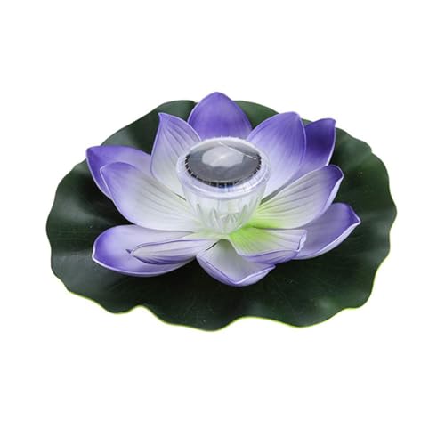 BESPORTBLE Luces De Flores Al Aire Libre Flotante Ultravioleta Característica Estanque Agua Solar Fuente Linterna De Loto