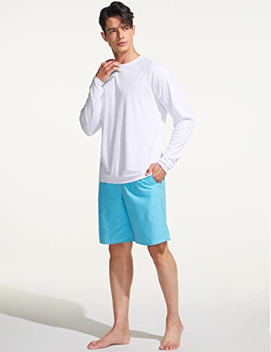 image for TSLA Men's Rashguard Swim Shirts, UPF 50+ Loose-Fit Long Sleeve Shirts