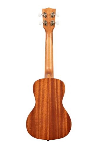 Kala Brand Music Co., 4-String Ukulele, Right, Stained Mahogany with Ivory Graphic, Concert (KA-Hibiscus-C_W/Bag) - Image 4