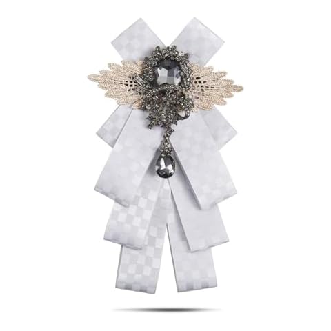 WeiShang Mens W omens Bow Tie Fashion Bow Tie For Wedding Party (White) Cover