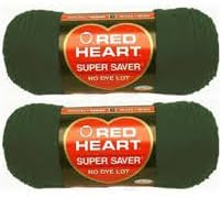 Bulk Buy: Red Heart Super Saver (2-pack) (Hunter Green)