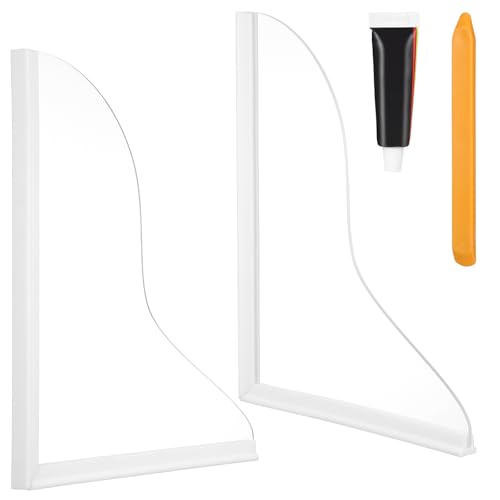 Alipis Shower Splash Guard Bathtub Corner Splash Guard Clear Bathroom Water Barrier Splash Shield Basin Splash Guard Tub 2Pcs