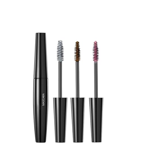 3 Stück Glitzer Wimperntusche Glitzer Mascara Diamant Glanz Wasserfest Silber Gold Pink Langanhaltend Voluminös für Party Hochzeit Und Damen Make-up
