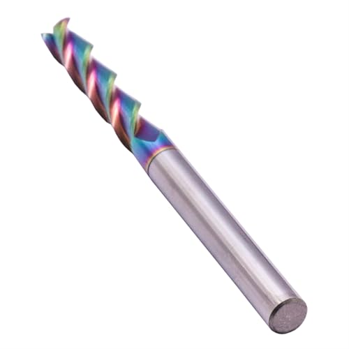 Image of 5 /16 inch 3 Flute Solid Carbide Long End Mill, 4 inch Overall Length, DLC Coated | 37 Helix, 5 /16 inch Cutting Dia, 5 /16 inch Shank Dia, 1-5 /8 inch Length of Cut, for Milling Aluminum and Copper, Square End
