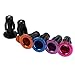 Generic 1 Pair Bike Handlebar End Plugs, Aluminum Alloy Bar End Plugs Multi-color Expanding Locking Bar End Caps for Road Bike Mountain Bike(black), AM17CD0BREMUS