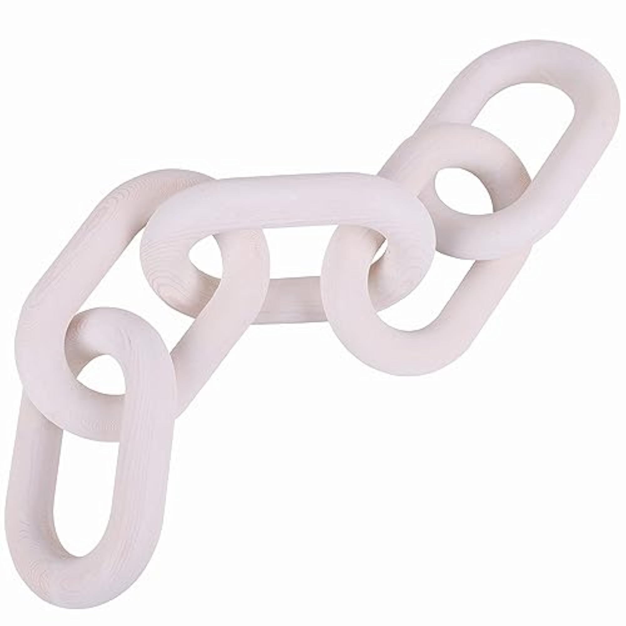 Wood Chain Link Decor - Hand Carved 5-Link
