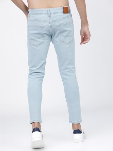Image of Highlander Men's Slim Fit Jeans | Cropped Length | Jeans for Man | Stylish Casual Wear for Everyday Comfort