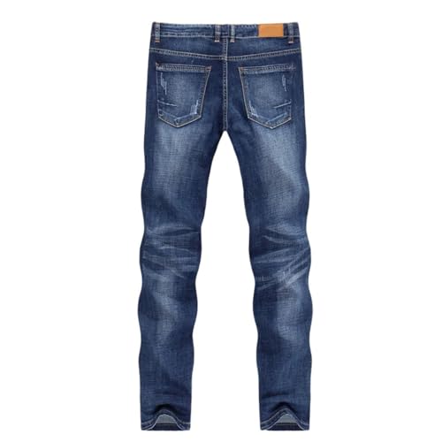 Men's Summer Thin Slim Straight Jeans Casual Fashion Full Length Denim Pants3