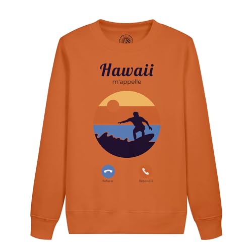 Sweatshirt enfant motif Hawaii et soleil pour le surf d'été