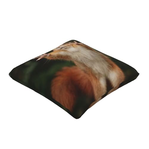 Housse de coussin écureuil en lin synthétique texturé haut de gamme