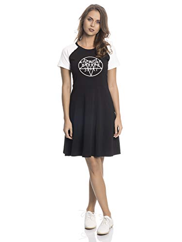 American Horror Story Pentagram - Vestido universitario, color blanco y negro multicolor S