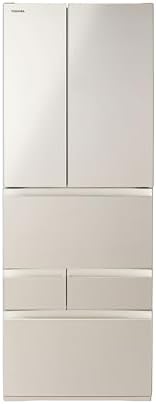 （23:30時点） TOSHIBA(東芝) 冷蔵庫 幅68.5㎝ 551L フレンチドア GR-Y550FH(EC) サテンゴールド 野菜室がまんなか 大容量 自動製氷 使い勝手 両開きタイプ ガラスドア
