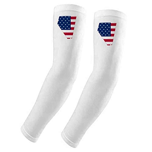 Manga protectora solar de Nevada y bandera americana para brazos en actividades al aire libre