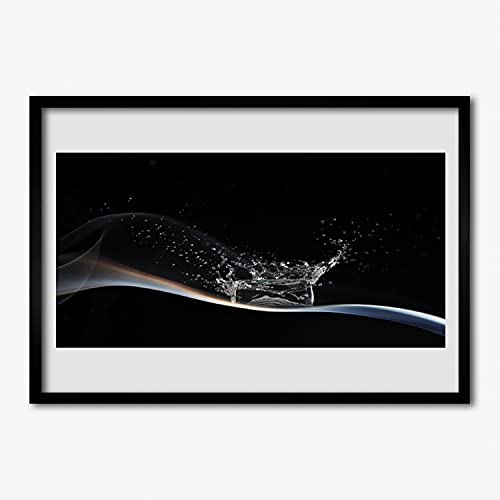 Affiche encadrée 100x70 cm Tulup en cadre MDF noir abstraction graphic pour salon moderne