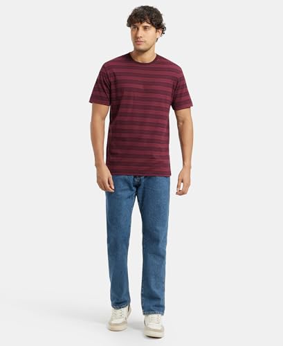 Image of Jockey 2715 Men Super Combed Cotton Rich Striped Round Neck Half Sleeve T-Shirt