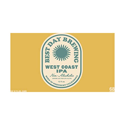 Best Day Brewing, Non Alcoholic West IPA, 6pk, 12 Fl Oz Cans