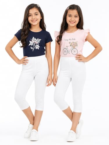 Image of BODYCARE Girl's Regular Fit Capri Pack Of 2