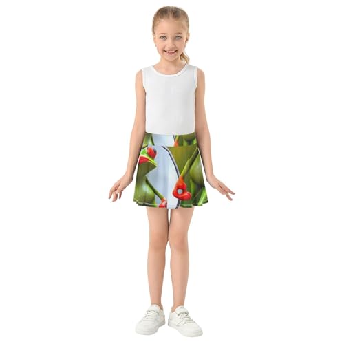 Toddler Tennis Skirts Funny Frogs Green Athletic Shorts Girls Skorts Kid Teen Butterfly Skirt 4t3