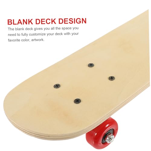 Skateboard DIY ensemble planche en bois brut et roues couleur