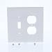 Legrand - Pass & Seymour SPO18WU Plastic Wall Plate Jumbo Two Gang Toggle/Duplex with Out Line, White