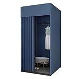 Tragbare mobile Umkleidekabine - Faltbare Umkleidekabine für Bekleidungsgeschäfte & Outdoor - Temporäre Ankleidekabine in Marineblau, Größe L - Ideal für Shopping & Events