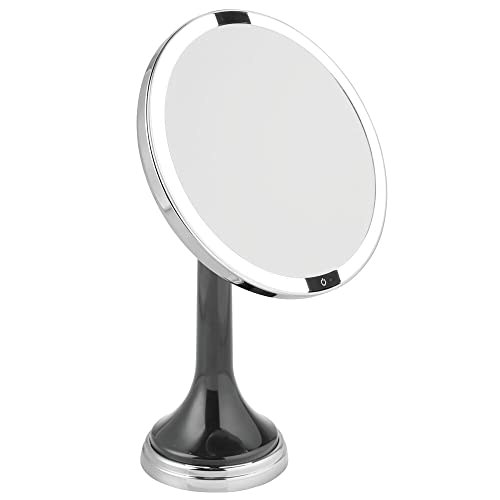 mDesign Modern Motion Sensor LED Lighted Makeup Bathroom Vanity Mirror, Large 8