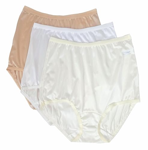 Shadowline Nylon Classics Brief Panty - 3 Pack (17042pk) 8/Assorted