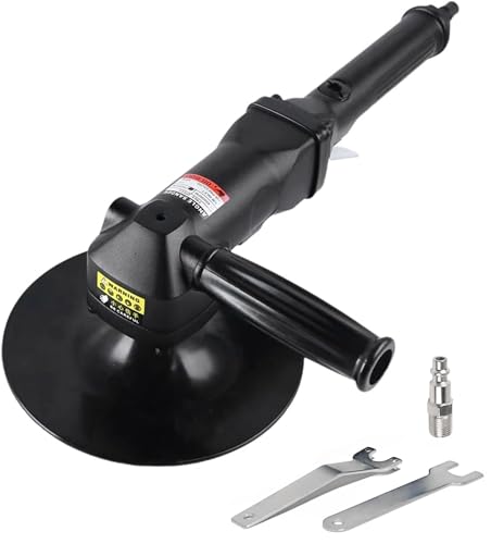 7 inch Air Angle Sander, Pneumatic Polisher Buffer, 4500RPM Variable Speed
