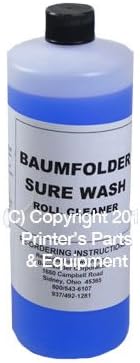 BaumFolder Sure Wash Rubber Roll Cleaner Solvent Cleaning I Quart