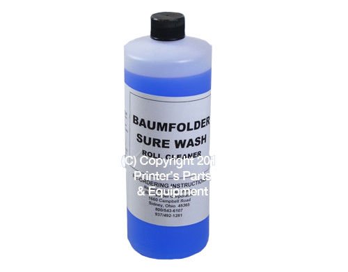 BaumFolder Sure Wash Rubber Roll Cleaner Solvent Cleaning I Quart