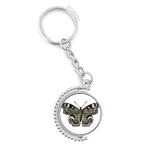 Porte-clé rotatif papillon dark wing multicolore 1,2x3,5 pouces