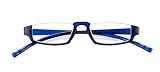 Fitsch Online UG Elegante halbrahmen Lesebrille +3,5 blau mit langen Bügeln Lesehilfe SIE & IHN