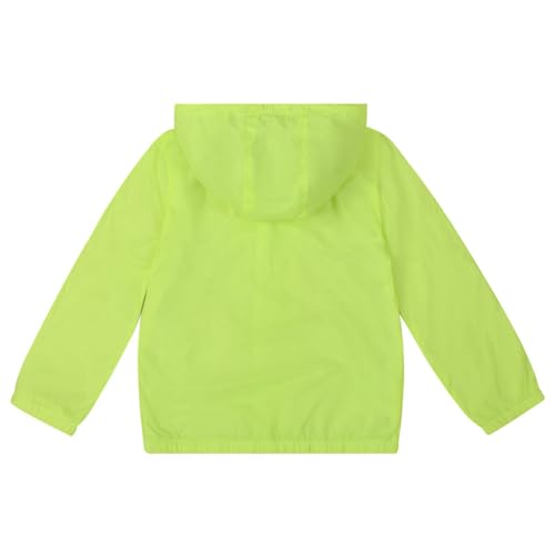 SNOW DREAMS Boys Waterproof Rain Jacket Windbreaker Lightweight Coat Kids Raincoat Outerwear Light Yellow Size 142
