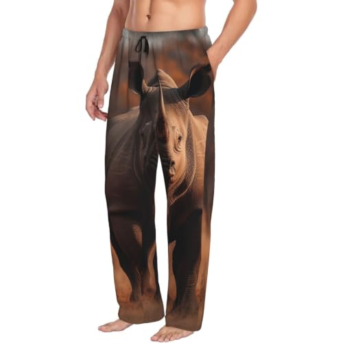 Pantalon de pyjama homme poches XL amples bas de nuit ultra doux
