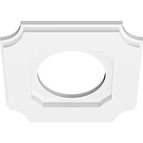 Image of Ekena Millwork CMP10LE-05000 Locke Architectural Grade PVC Contemporary Urethane Ceiling Medallions 10 inchOD x 5 inchID x 6 inchC x 1 inchP