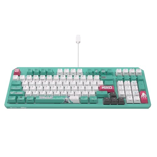 Image of ASUS TUF Gaming K3 Gen II Hatsune Miku Edition Optical-Mechanical RGB Keyboard with IP57 Waterproof and dust Resistance, Compact 98-Key Layout, Silicone Gasket Mount and dampening Foam.