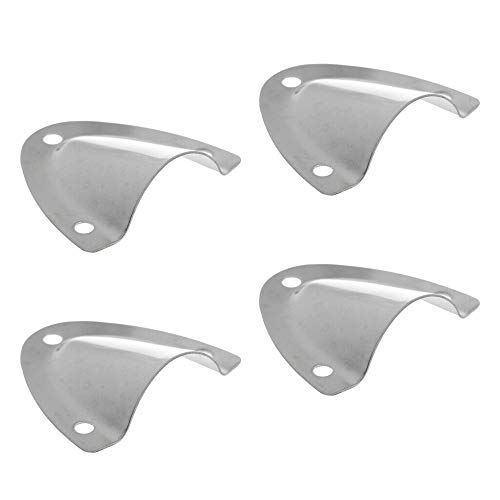 RuleaxAsi 4Pcs Marine Clam S-hell Cabo de arame Tampa de aço inoxidável Acessórios para barcos