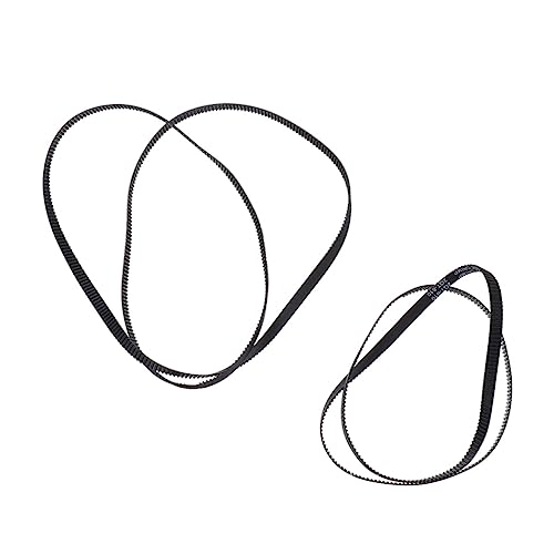 3d Printer Gt2 Timing Belt 2pcs 6mm Closed Loop Rubber Black