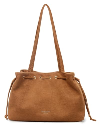 Slouchy Suede Hobo Bucket Bags Women Cute Underarm Shoulder Bag Crescent Crossbody Purses College Satchels Tote Handbag 2025