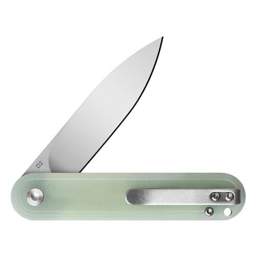 Image of OLITANS G040 Pocket Knife, 2.75'' D2 Steel Blade G10 handle, Small EDC Knife with Pocket Clip for Men Women, 2.1oz
